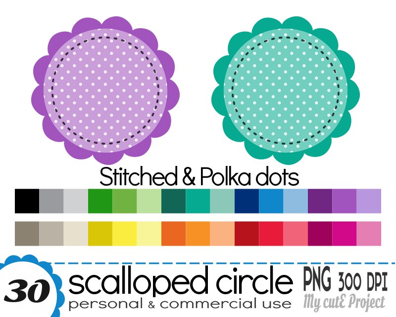 circle scalloped clipart graphisme avignon